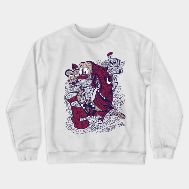 Happy Happy Joy Joy Crewneck Sweatshirt by nickpolowy